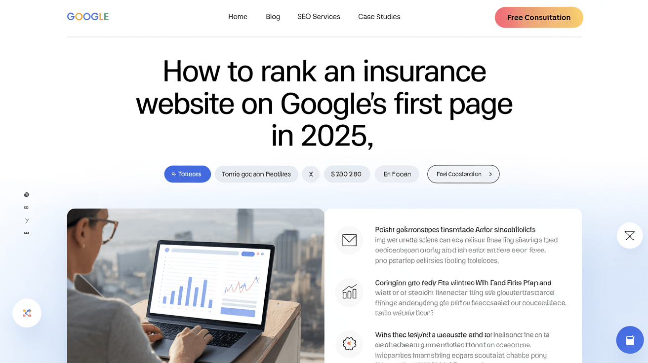 How to Rank an Insurance Website on Google’s First Page in 2025
