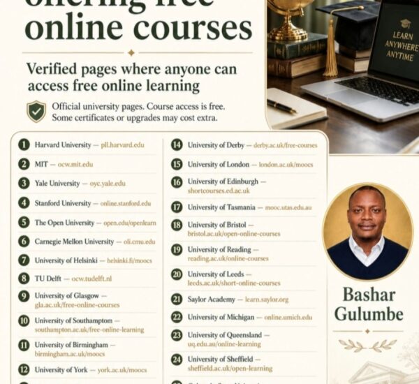 25 Universities Offering Free Online Courses — Learn Anywhere, Anytime (With Direct Links)