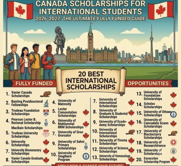 Canada Scholarships for International Students 2027 — How to Apply + 20 Best Fully Funded Opportunities