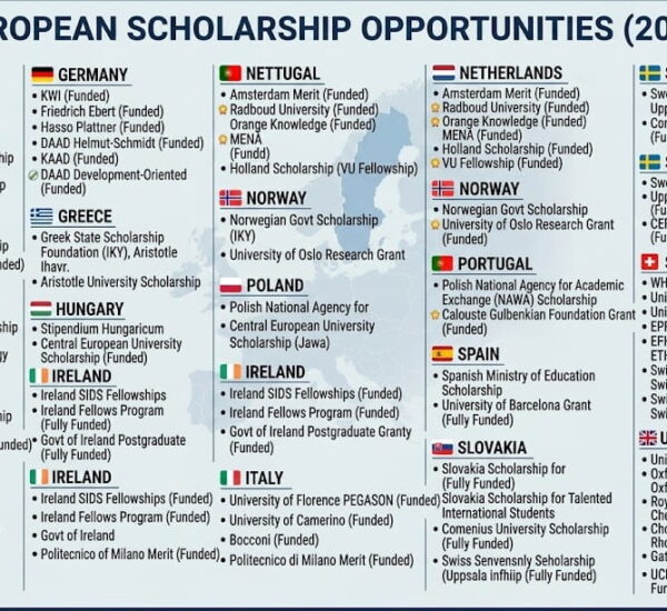European Scholarship Opportunities 2027 — Complete Country-by-Country Scholarships
