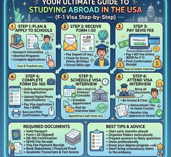 How to Get a USA Student Visa (F-1 Visa) — Complete Step-by-Step Guide for International Students