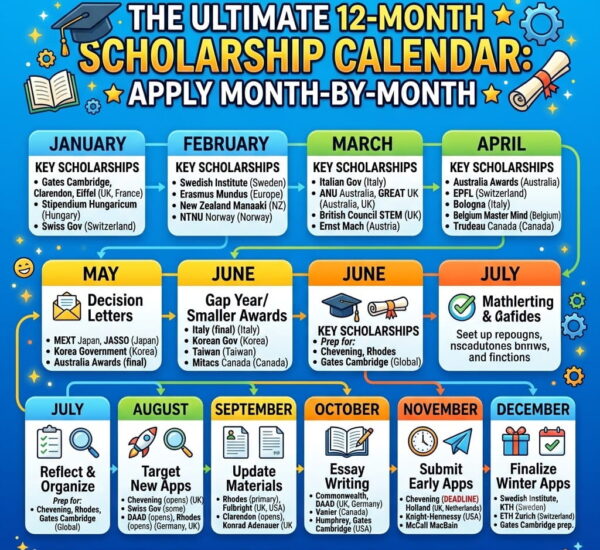 The Ultimate 12-Month Scholarship Calendar Apply Month-by-Month