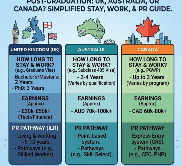 The Ultimate 3-Country Battle Complete Stay, Work & PR Guide for International Students